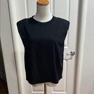 Babaton Black Boxy Muscle Tee